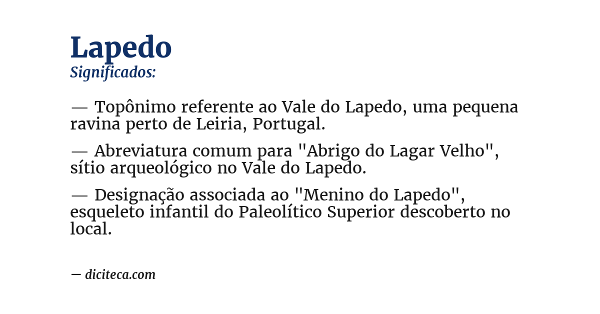 Significado de lapedo