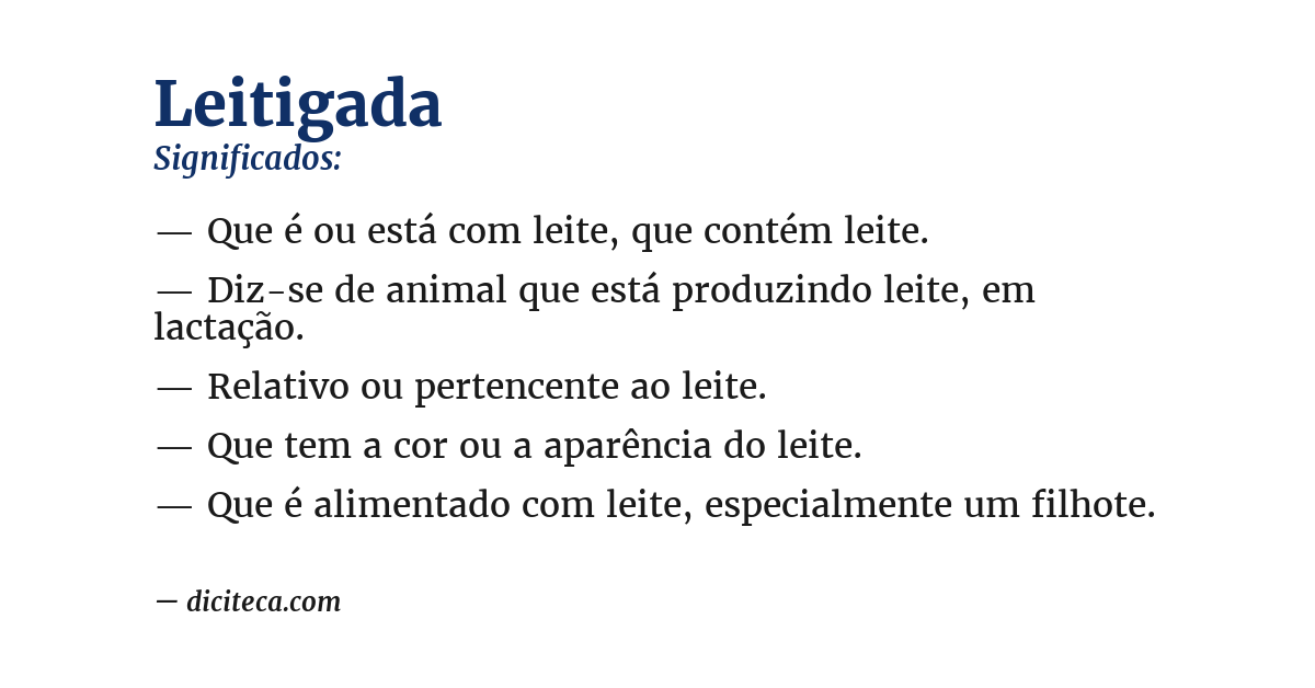 Significado de leitigada