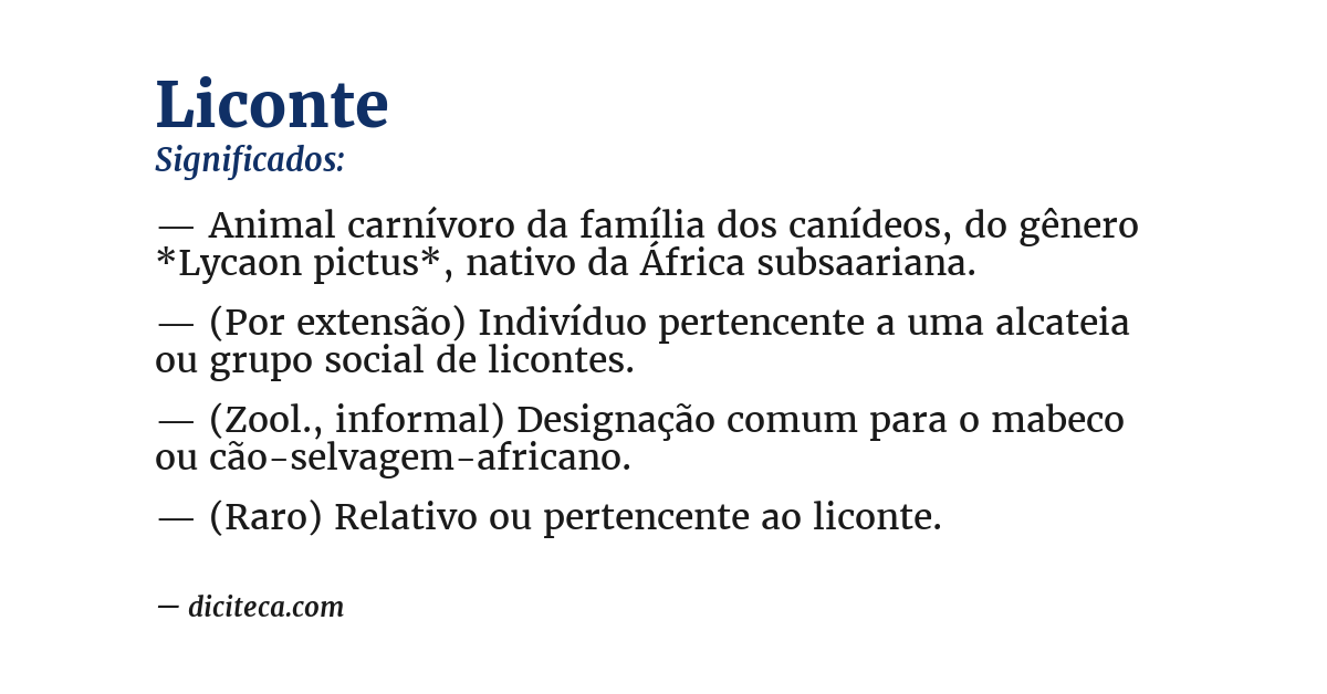 Significado de liconte