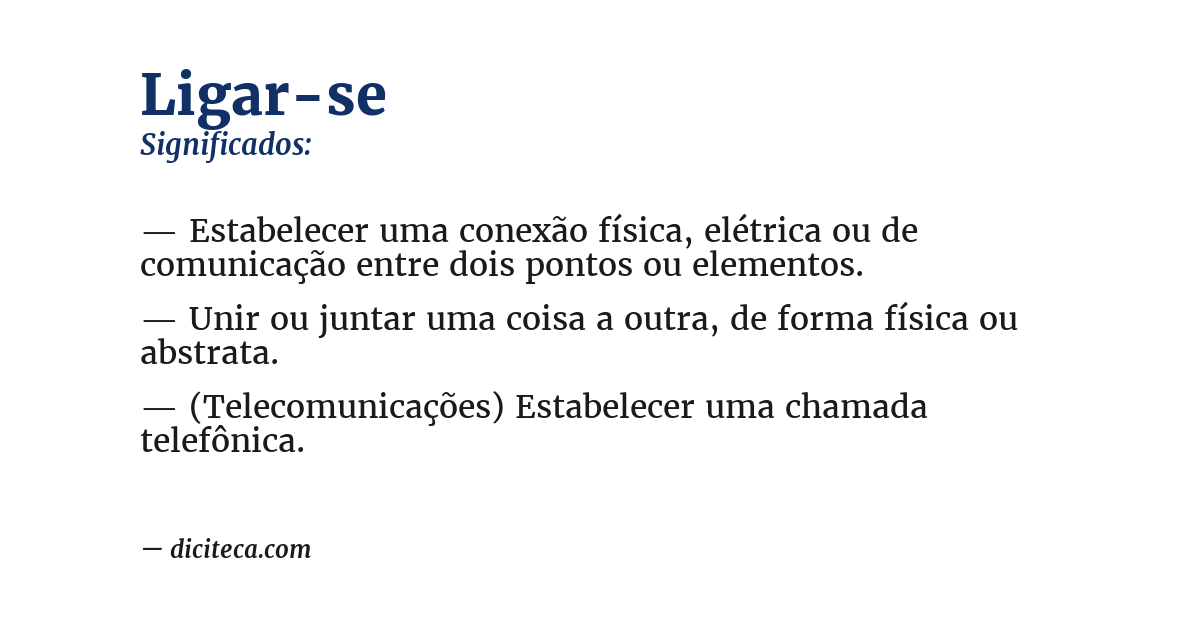 Significado de ligar-se
