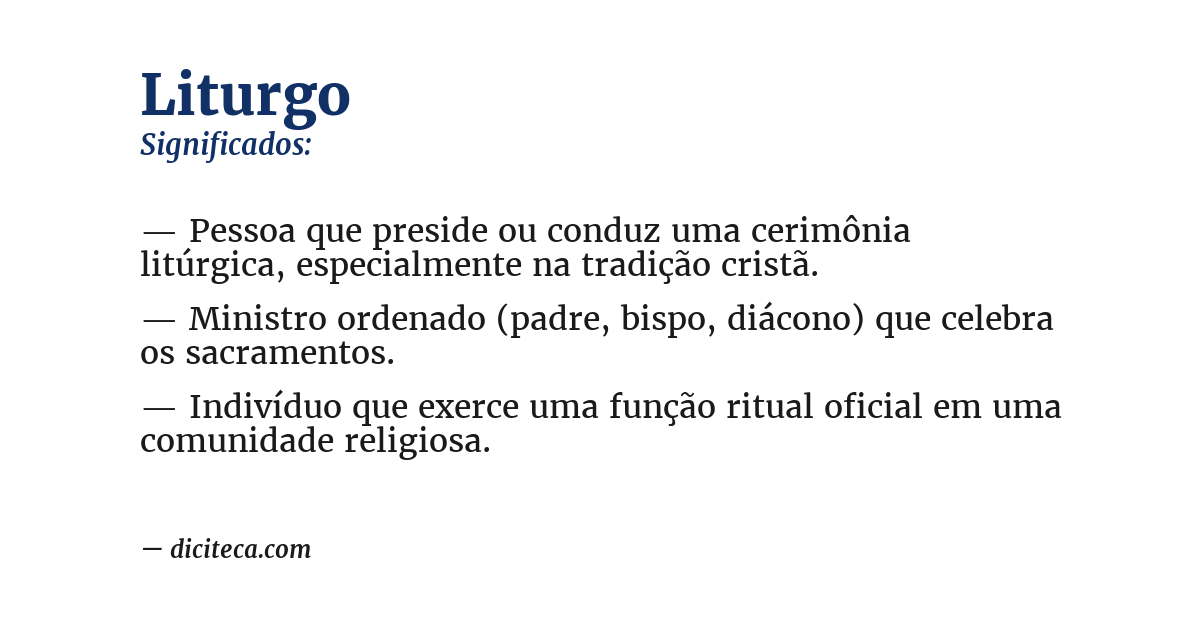 Significado de liturgo