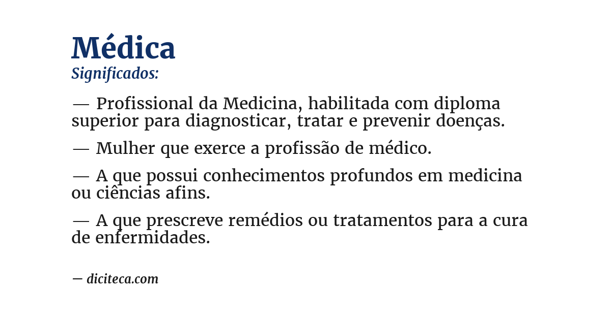 Significado de médica