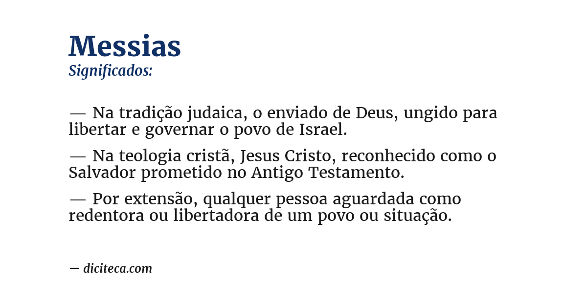 Significado de messias