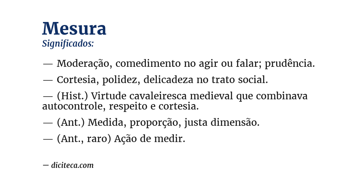 Significado de mesura