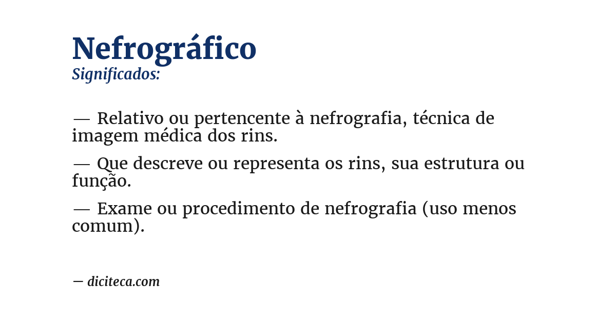 Significado de nefrográfico