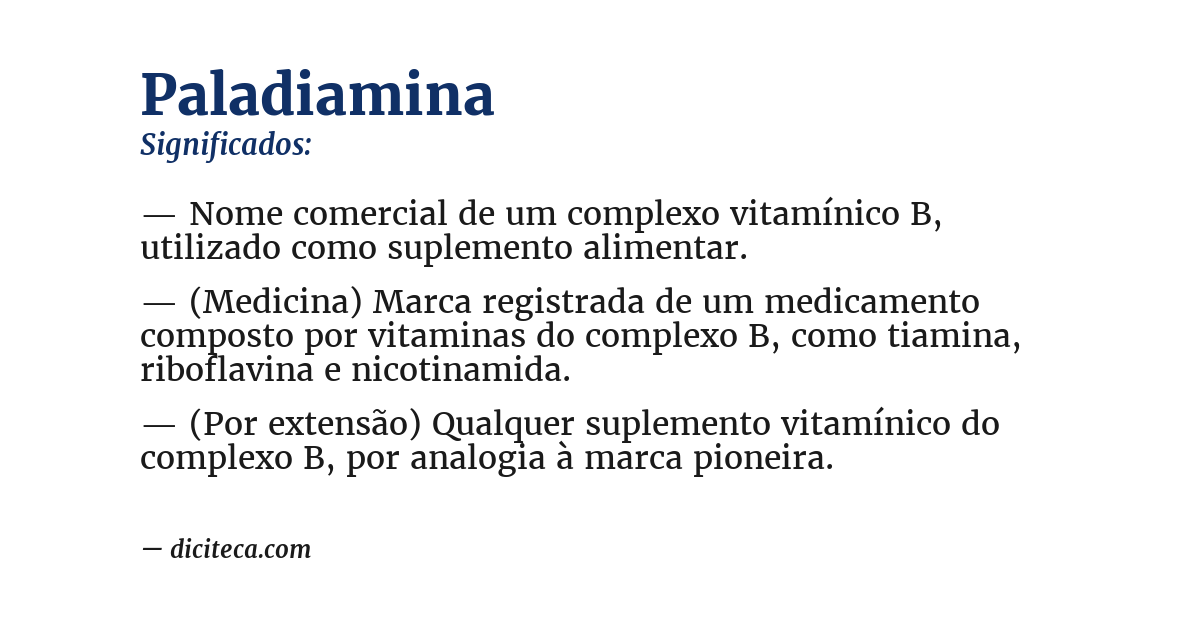 Significado de paladiamina