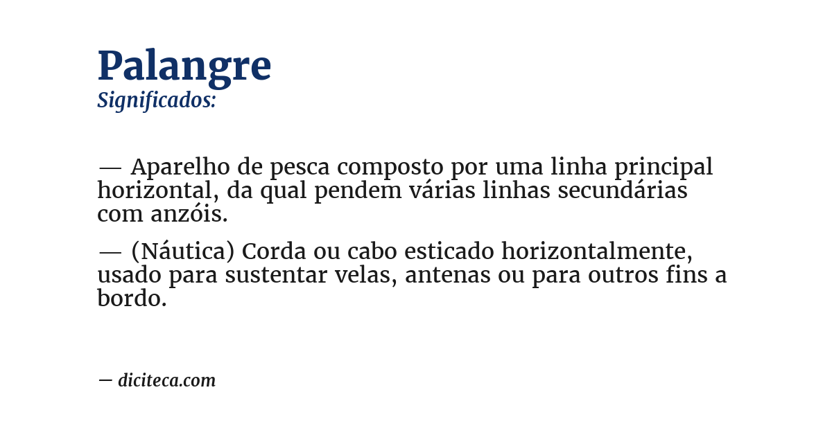 Significado de palangre