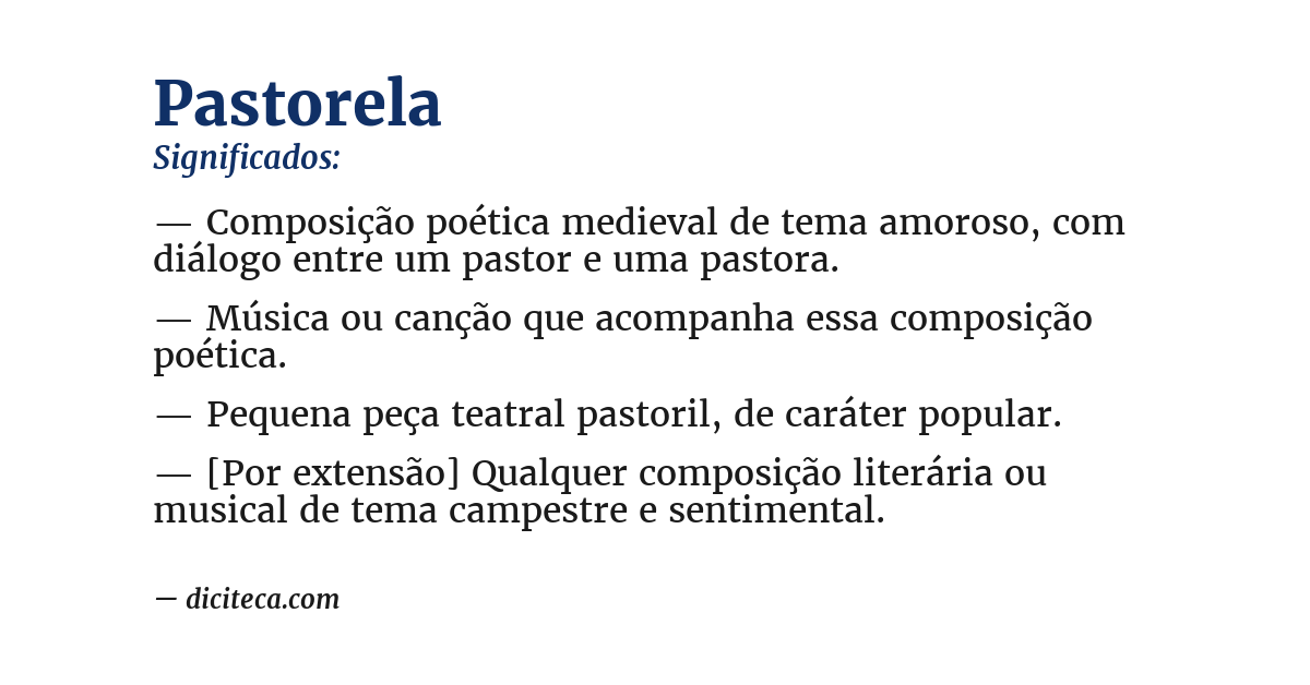 Significado de pastorela