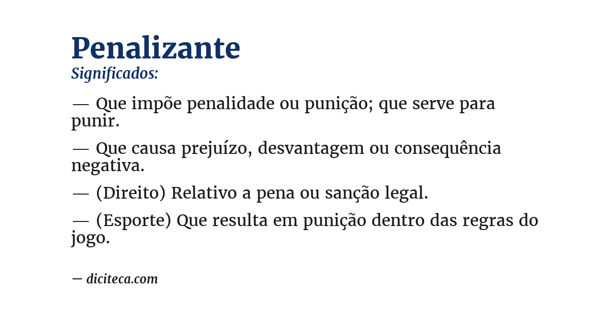 Significado de penalizante
