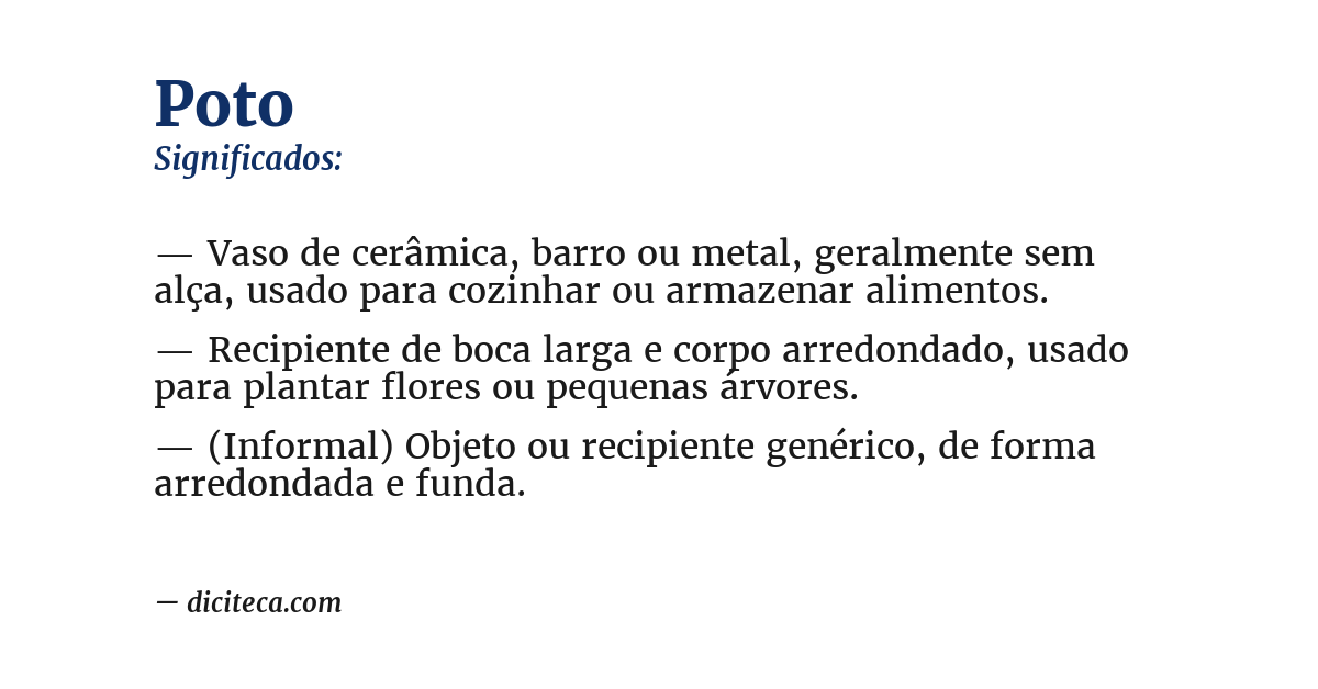 Significado de poto