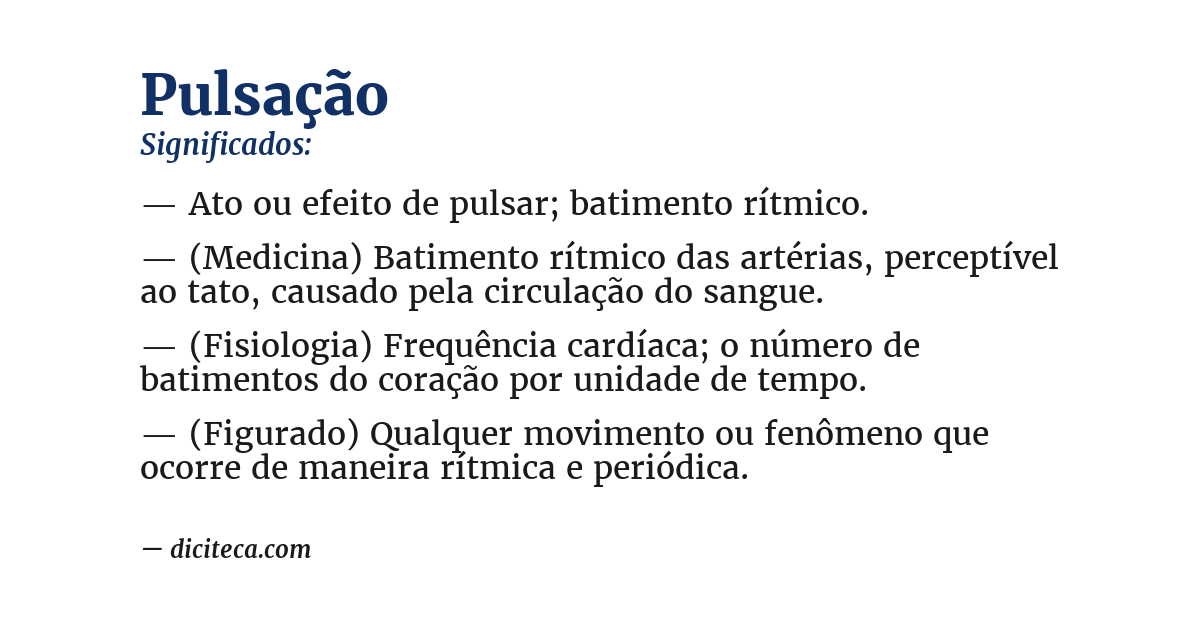 Significado de pulsação