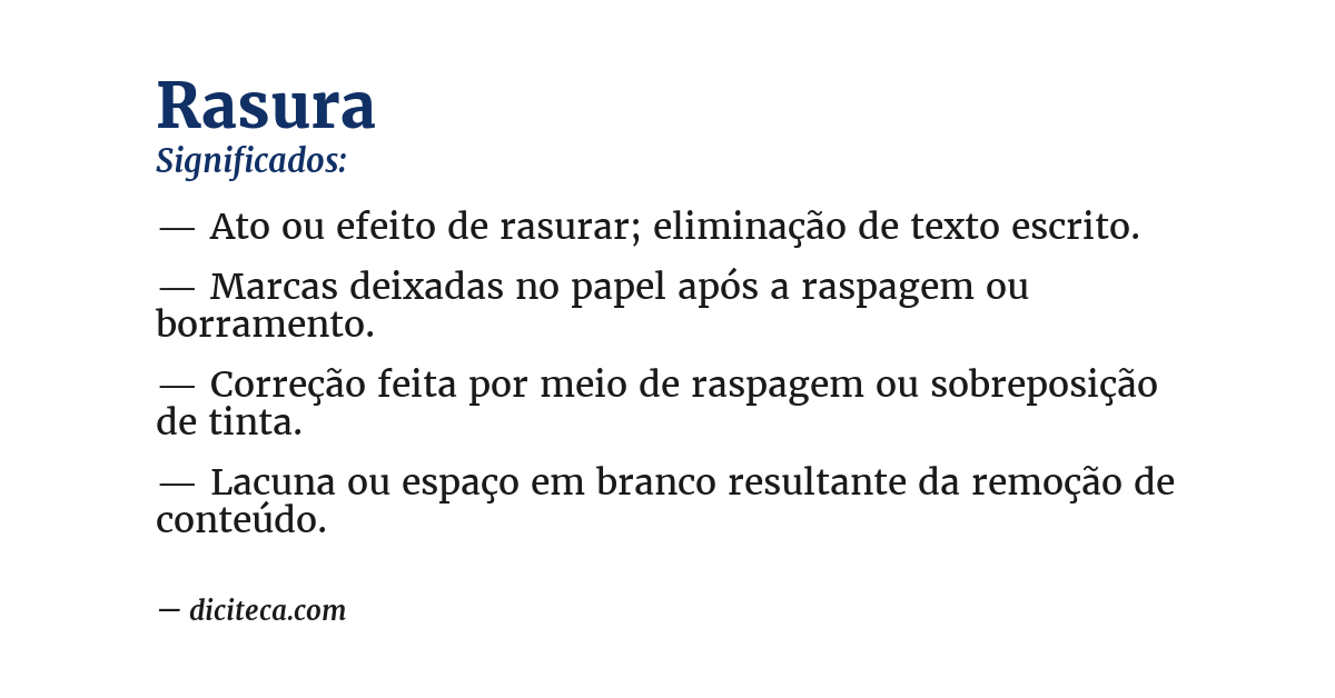 Significado de rasura