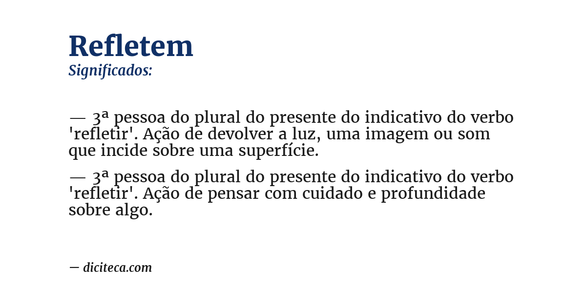 Significado de refletem