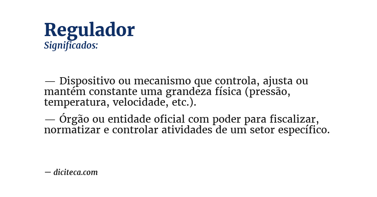 Significado de regulador