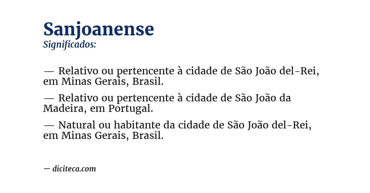 Significado de sanjoanense