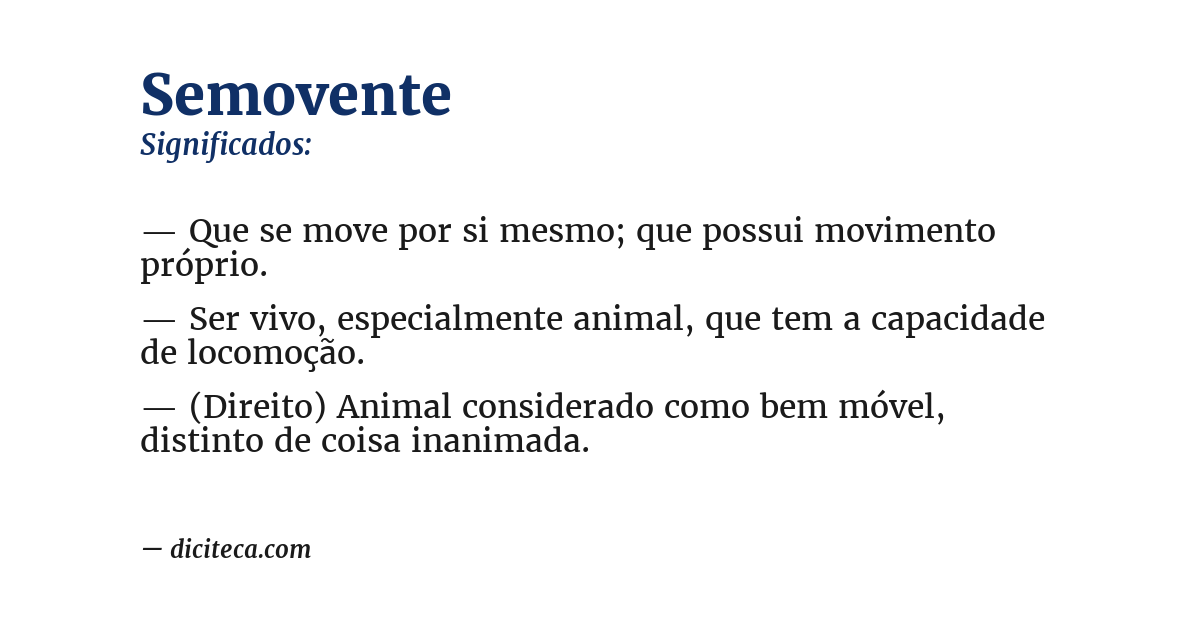 Significado de semovente