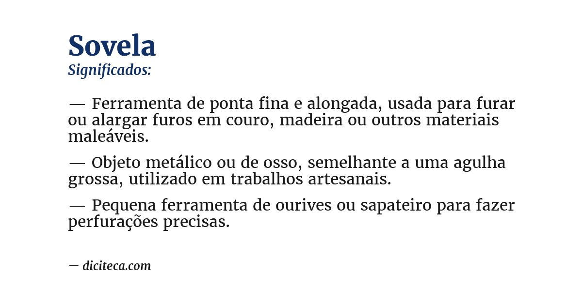 Significado de sovela