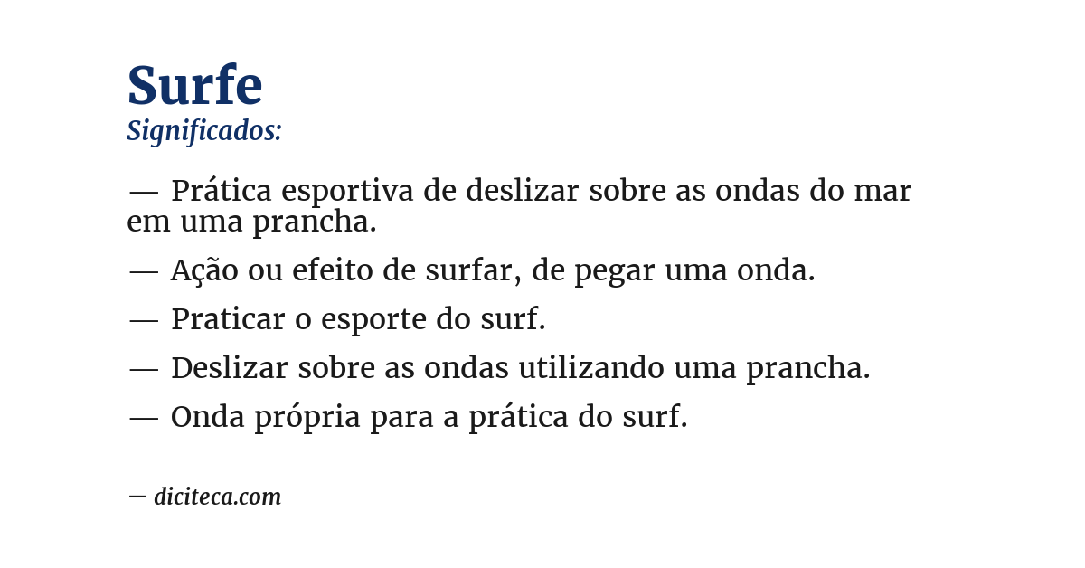 Significado de surfe