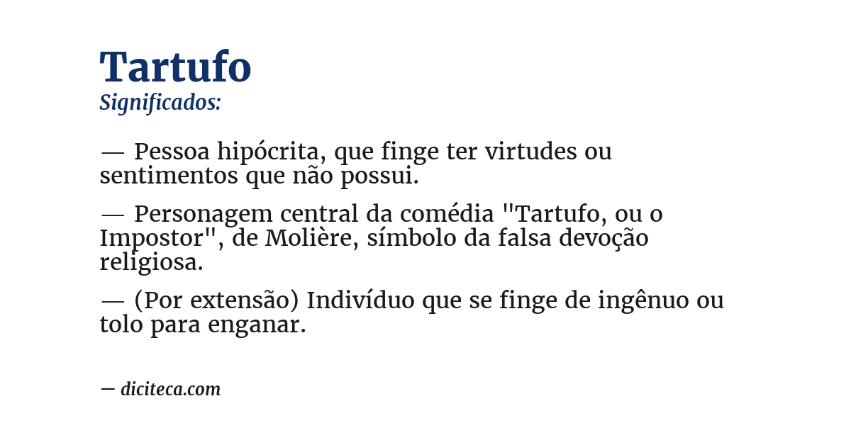 Significado de tartufo