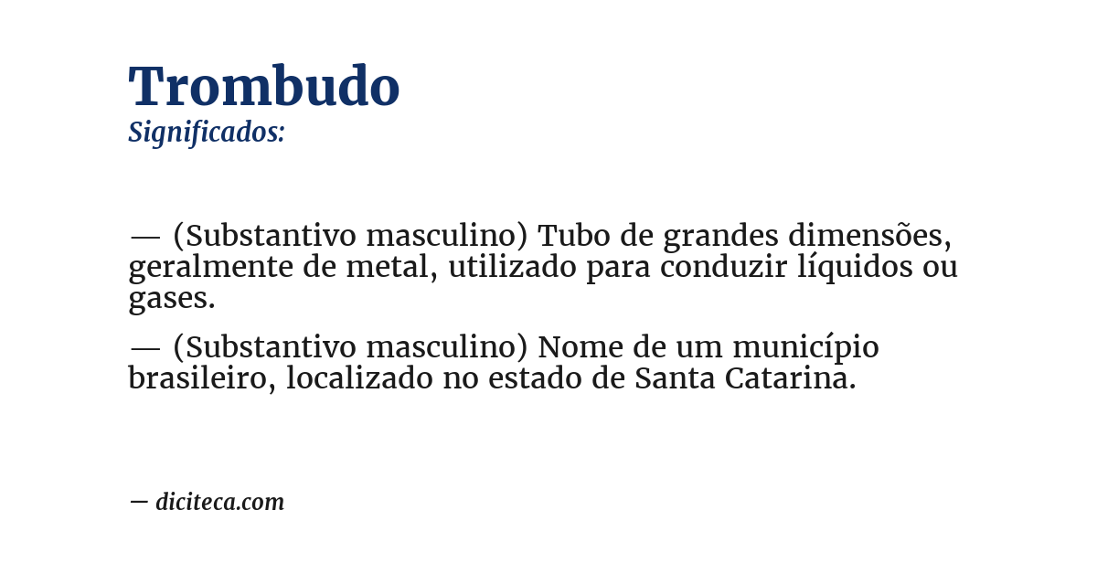 Significado de trombudo