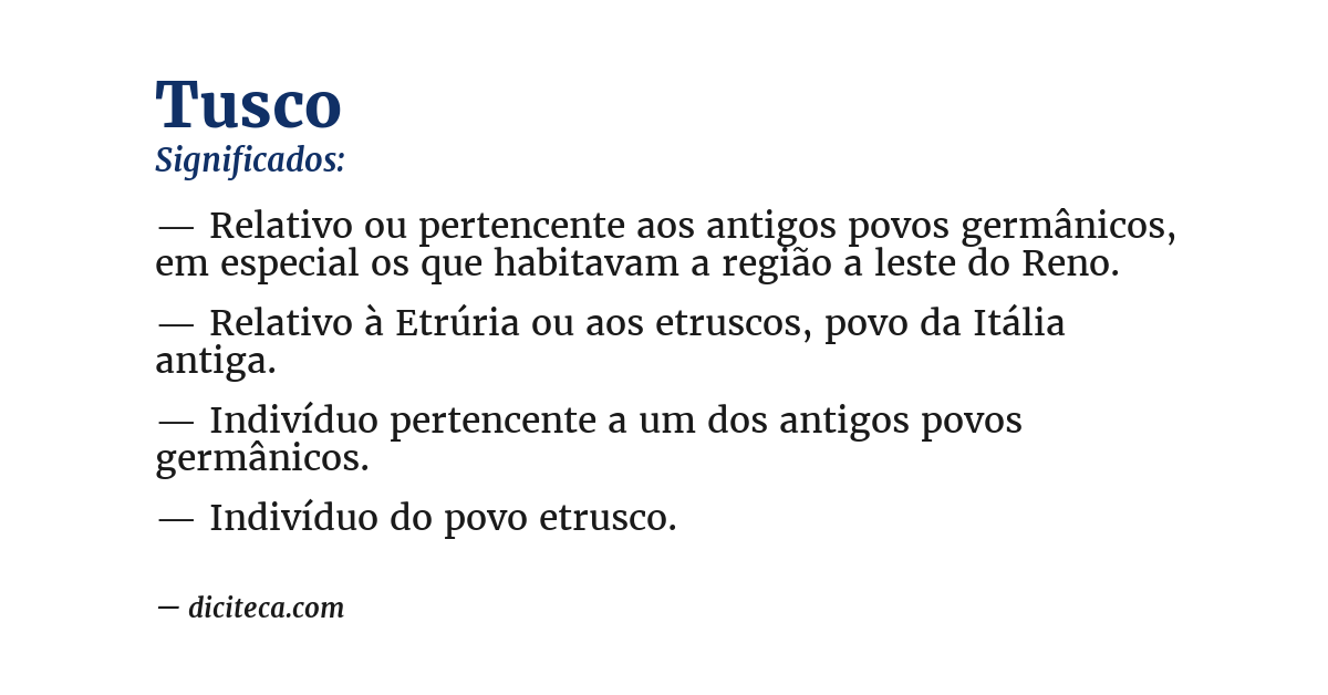 Significado de tusco