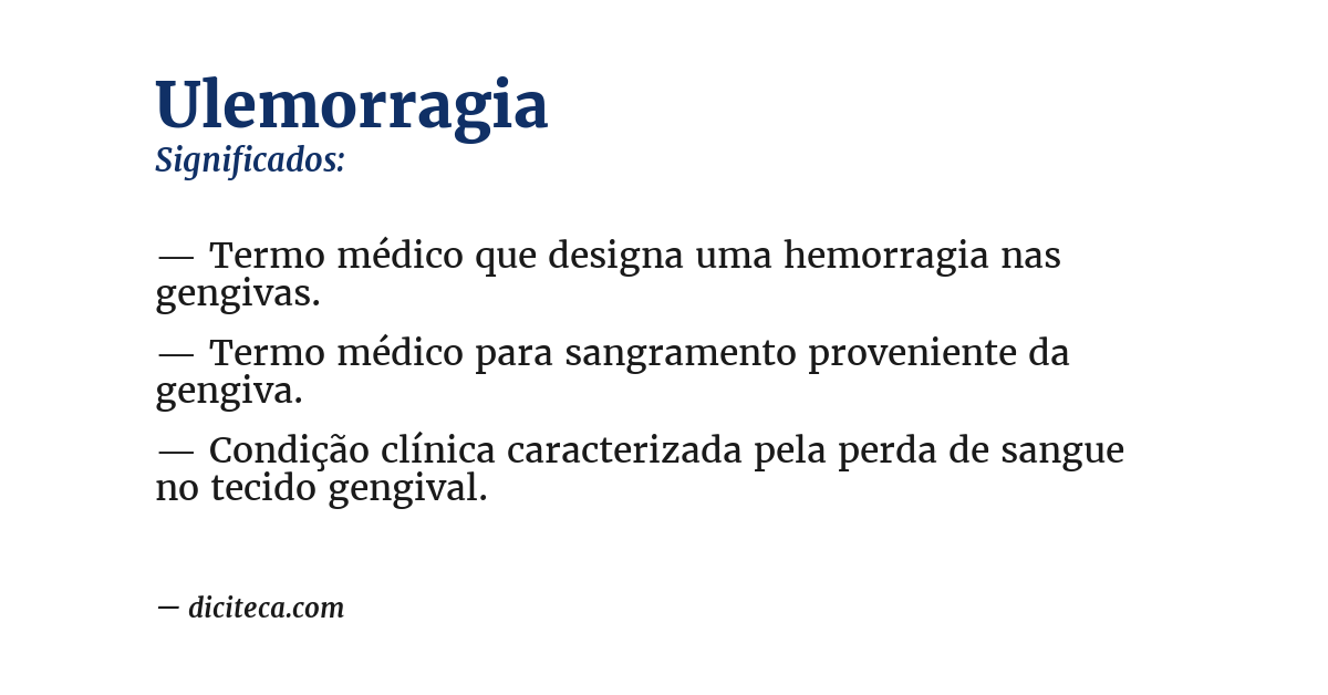 Significado de ulemorragia