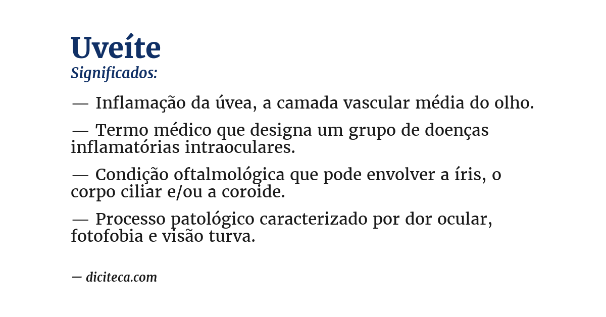 Significado de uveíte