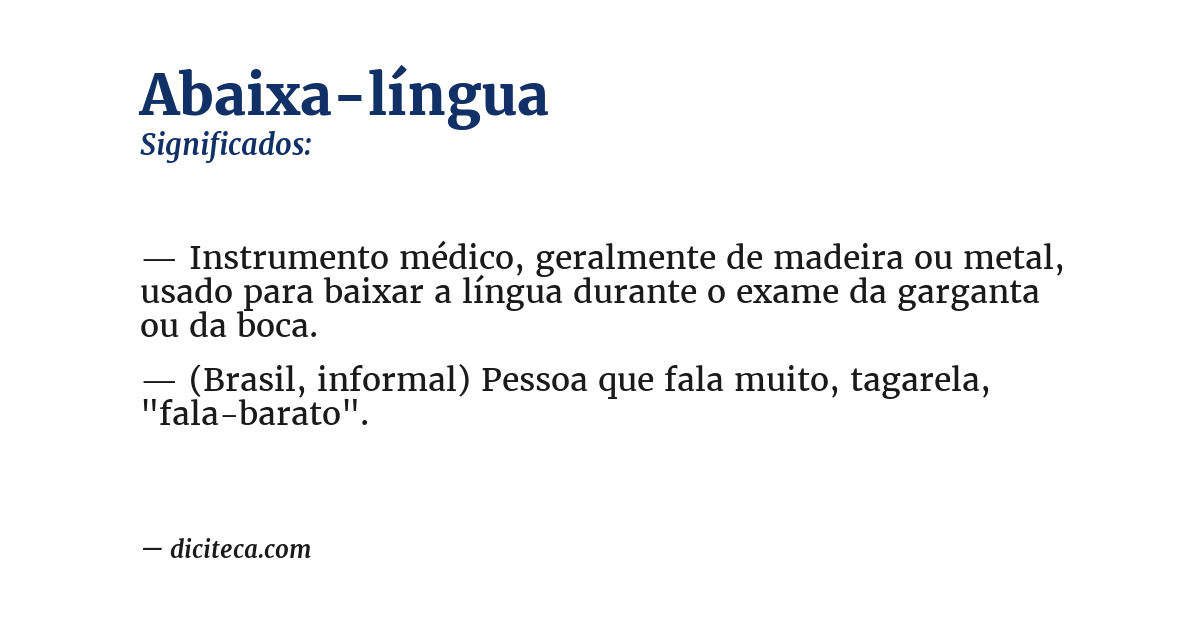 Significado de abaixa-língua