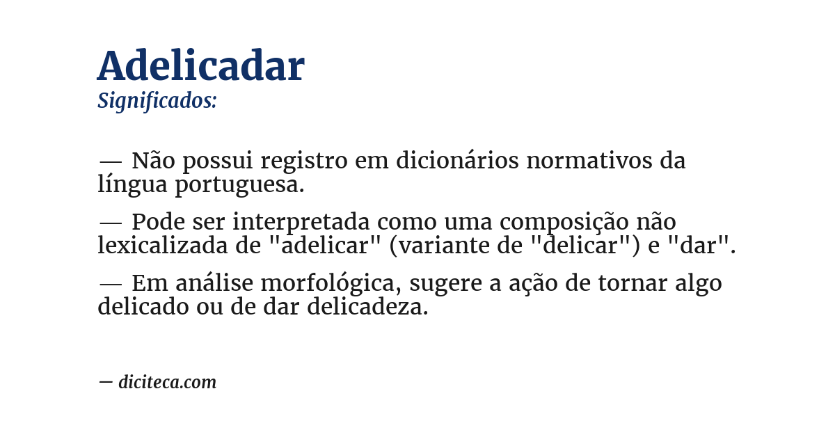 Significado de adelicadar