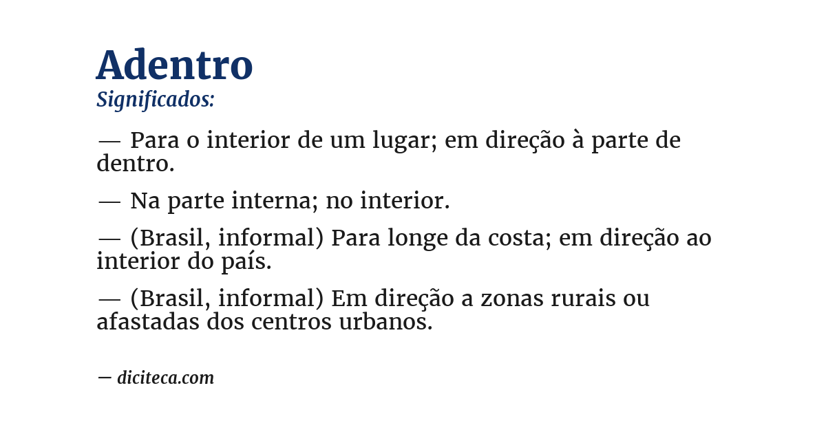 Significado de adentro