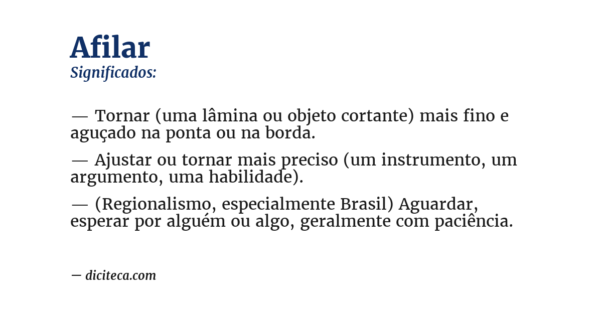 Significado de afilar