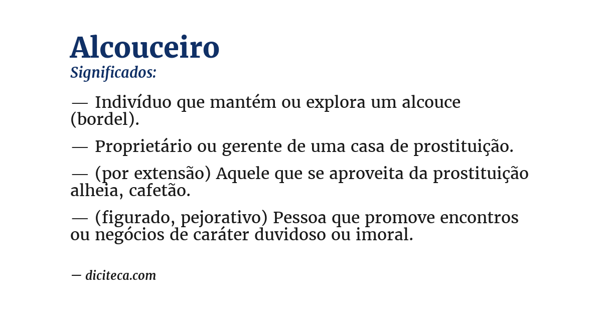 Significado de alcouceiro