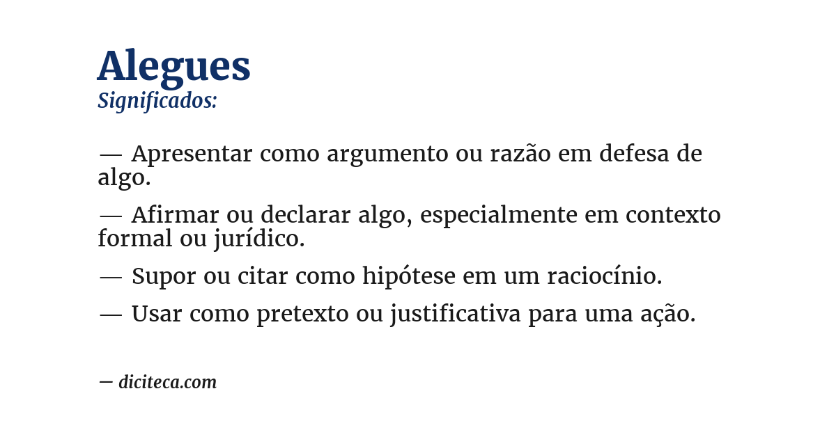 Significado de alegues