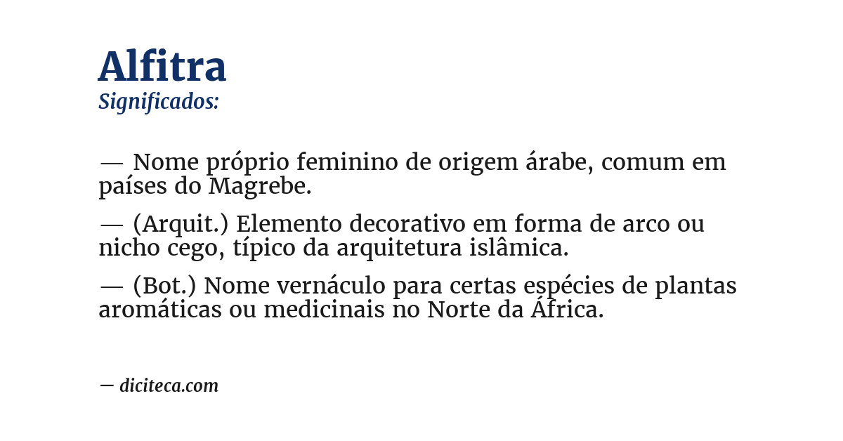 Significado de alfitra