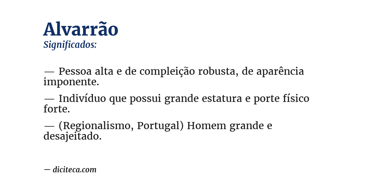 Significado de alvarrão