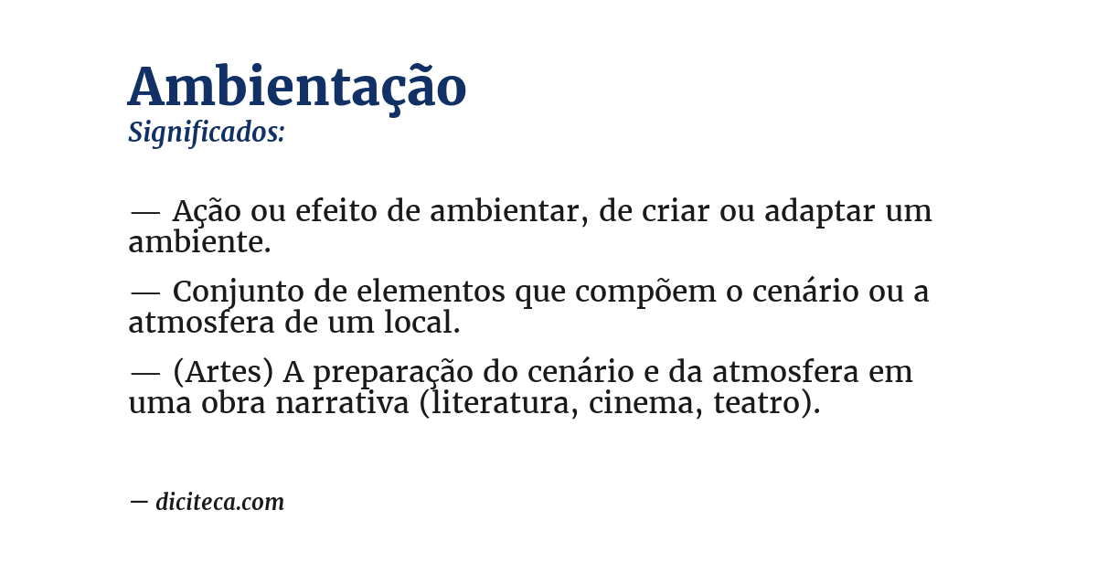 Significado de ambientação