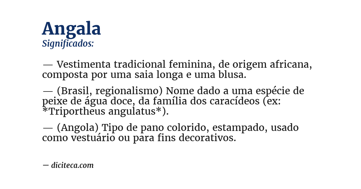 Significado de angala