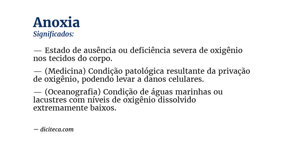 Significado de anoxia