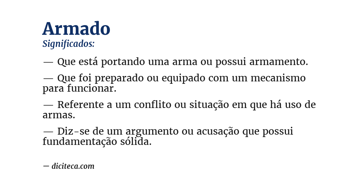 Significado de armado