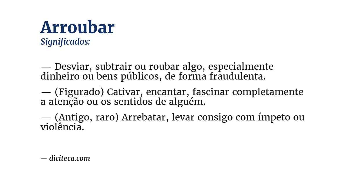 Significado de arroubar