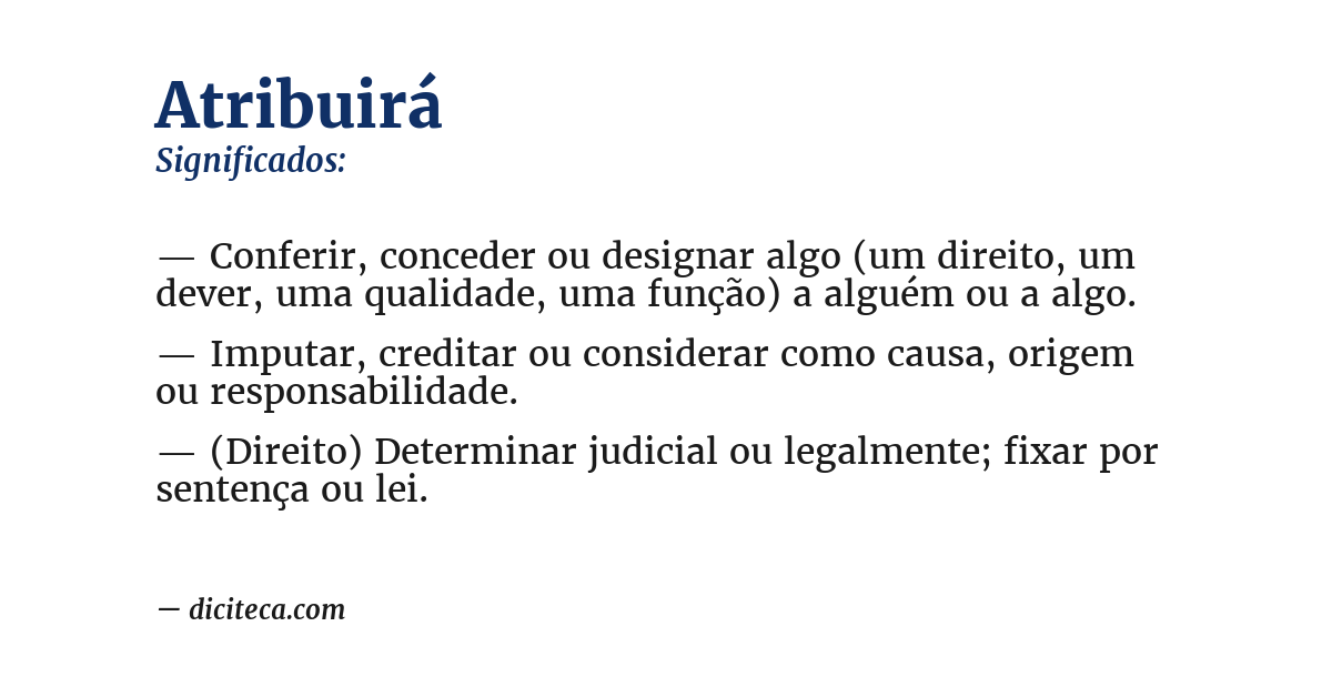 Significado de atribuirá