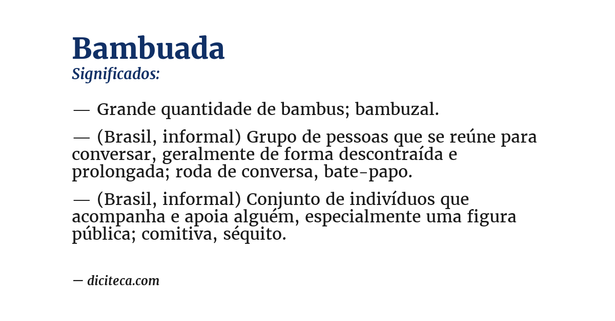 Significado de bambuada