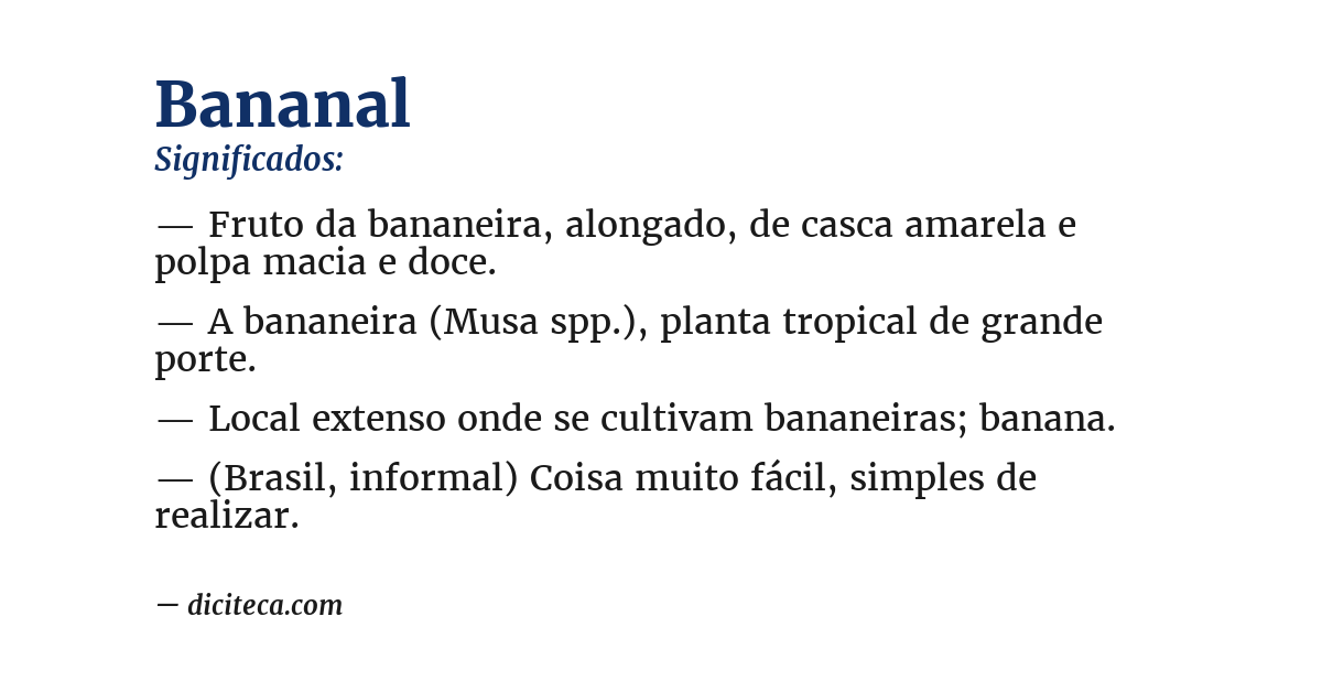 Significado de bananal