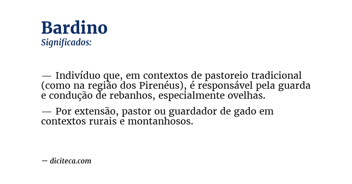 Significado de bardino