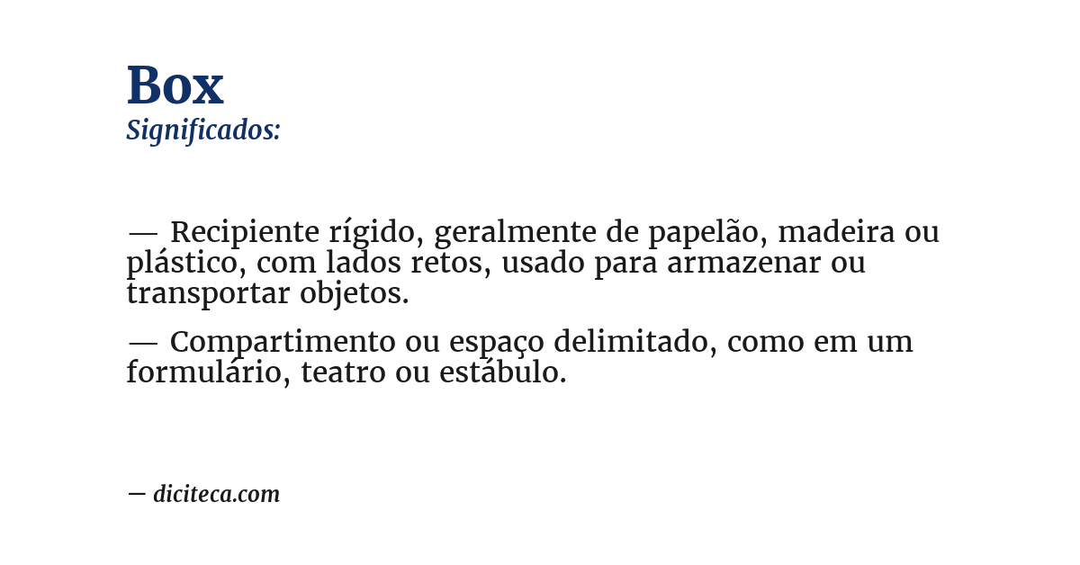 Significado de box