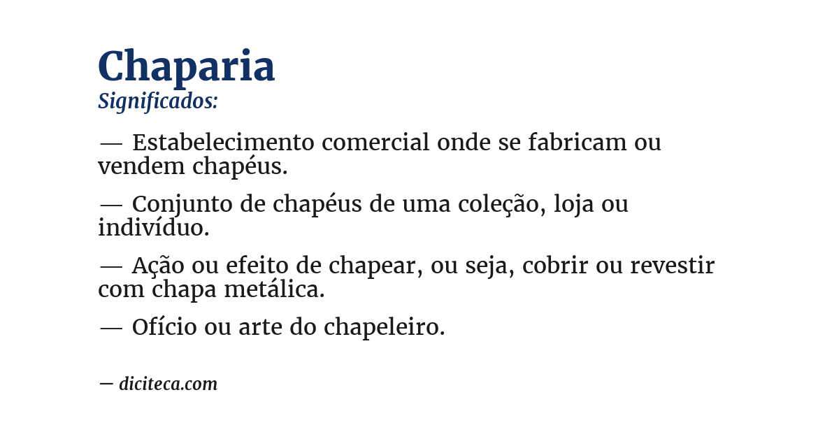 Significado de chaparia