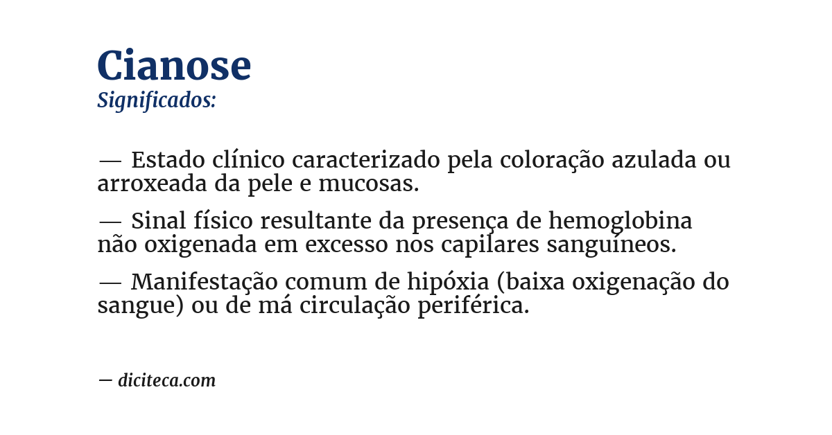 Significado de cianose