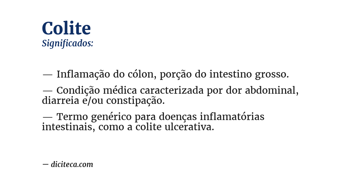 Significado de colite