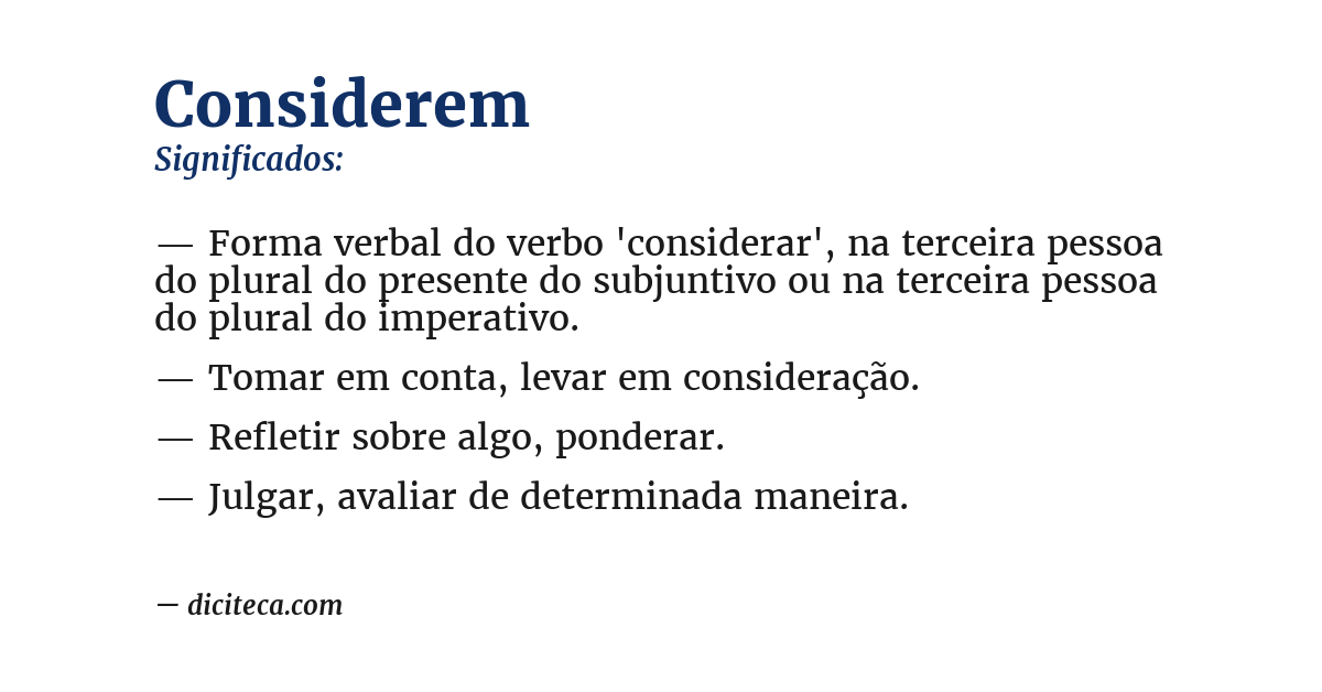 Significado de considerem