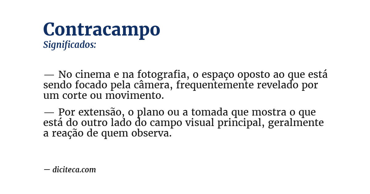 Significado de contracampo